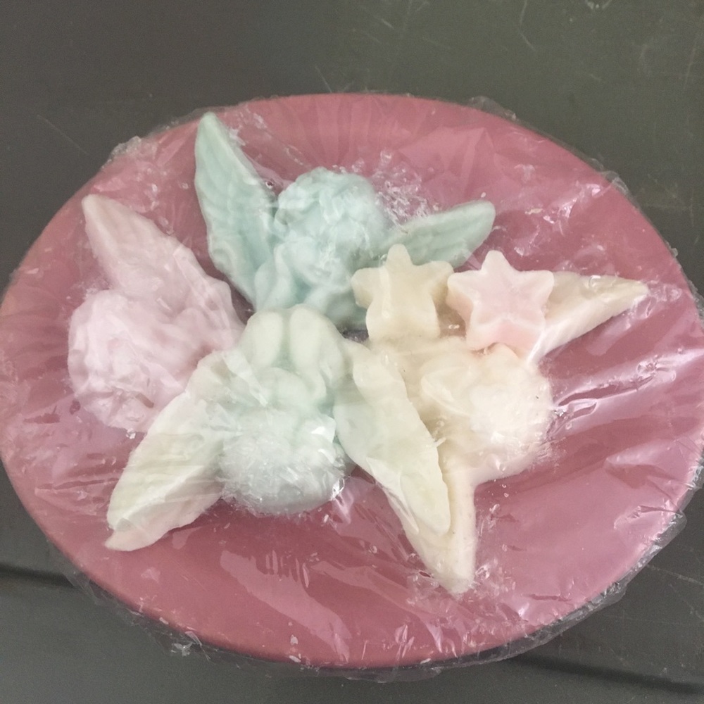 Glycerin handmade angel soaps and soap dish
